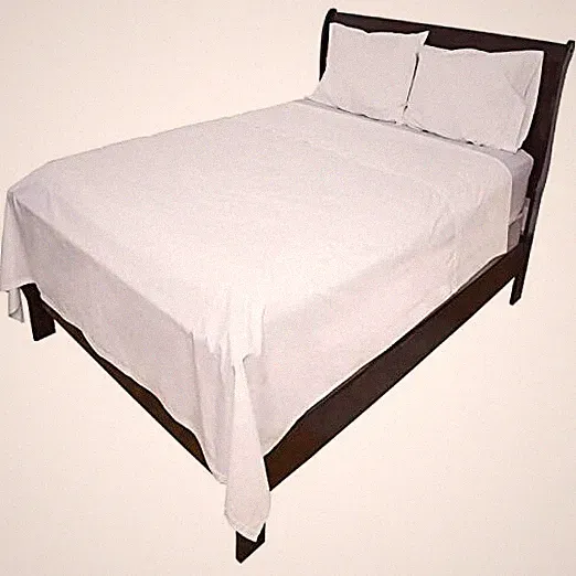 1-Piece Flat Bed Sheets - 200 Thread Count Cotton Sheets - Size Bed, Queen