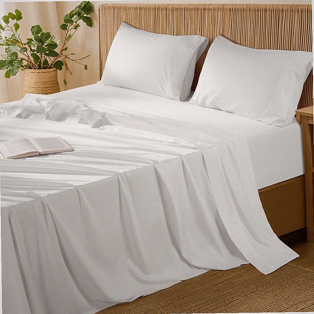 100% Cotton Sheets Set Queen Size, 600 Thread Count, 4 Piece Sets Bed Sheet D...