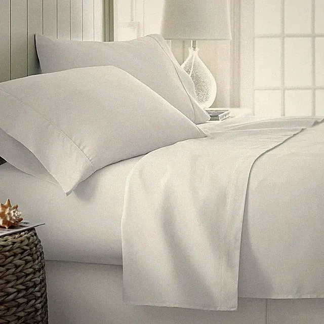 100% Egyptian Cotton Queen Bed Sheet Set 4 Piece, 800 Thread Count Sateen Wea...