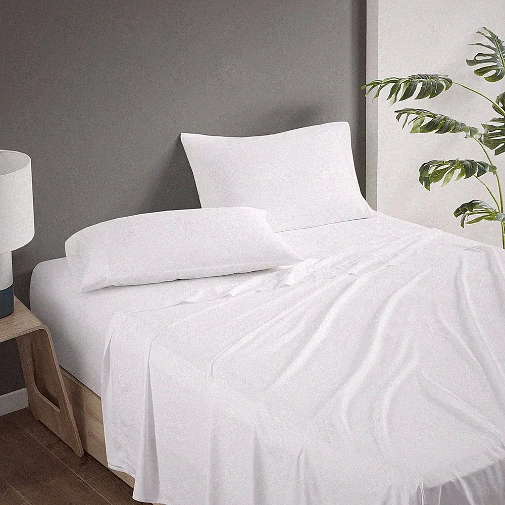 100% Rayon (From Bamboo) Bed Sheets Set, Breathable, Cooling Sheet with 15" Deep