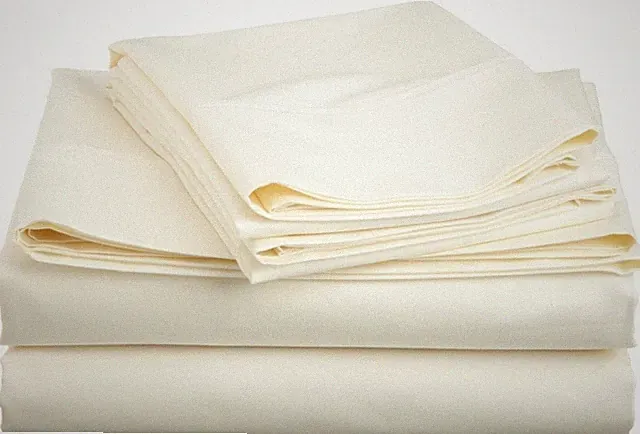 1000TC Egyptian Cotton RV Camper & Bunk Sheet Set Ivory Solid All Sizes