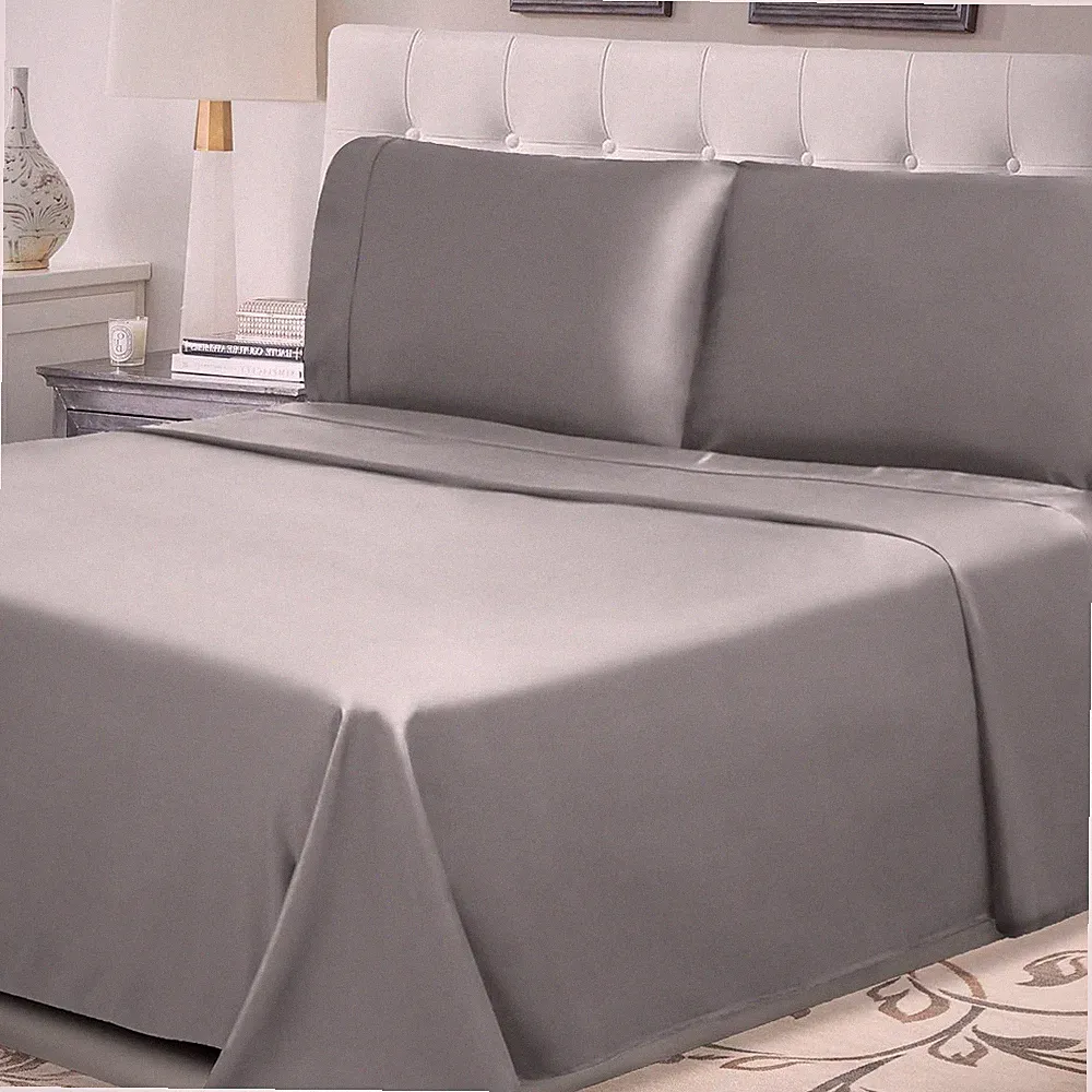 300 Thread Count Cotton Percale Sheet Set, Silky-Soft, Cooling Sheets, Bedding B