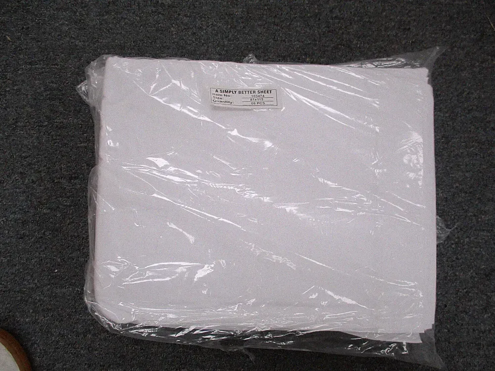 6 Pack of FULL FLAT Bed Sheets Soft White 200 Thread Count 81 X 115 EXTRA LONG