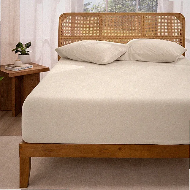 Bare Home 100% Organic Cotton Ultra Soft Jersey Fitted Sheet - Deep Pocket