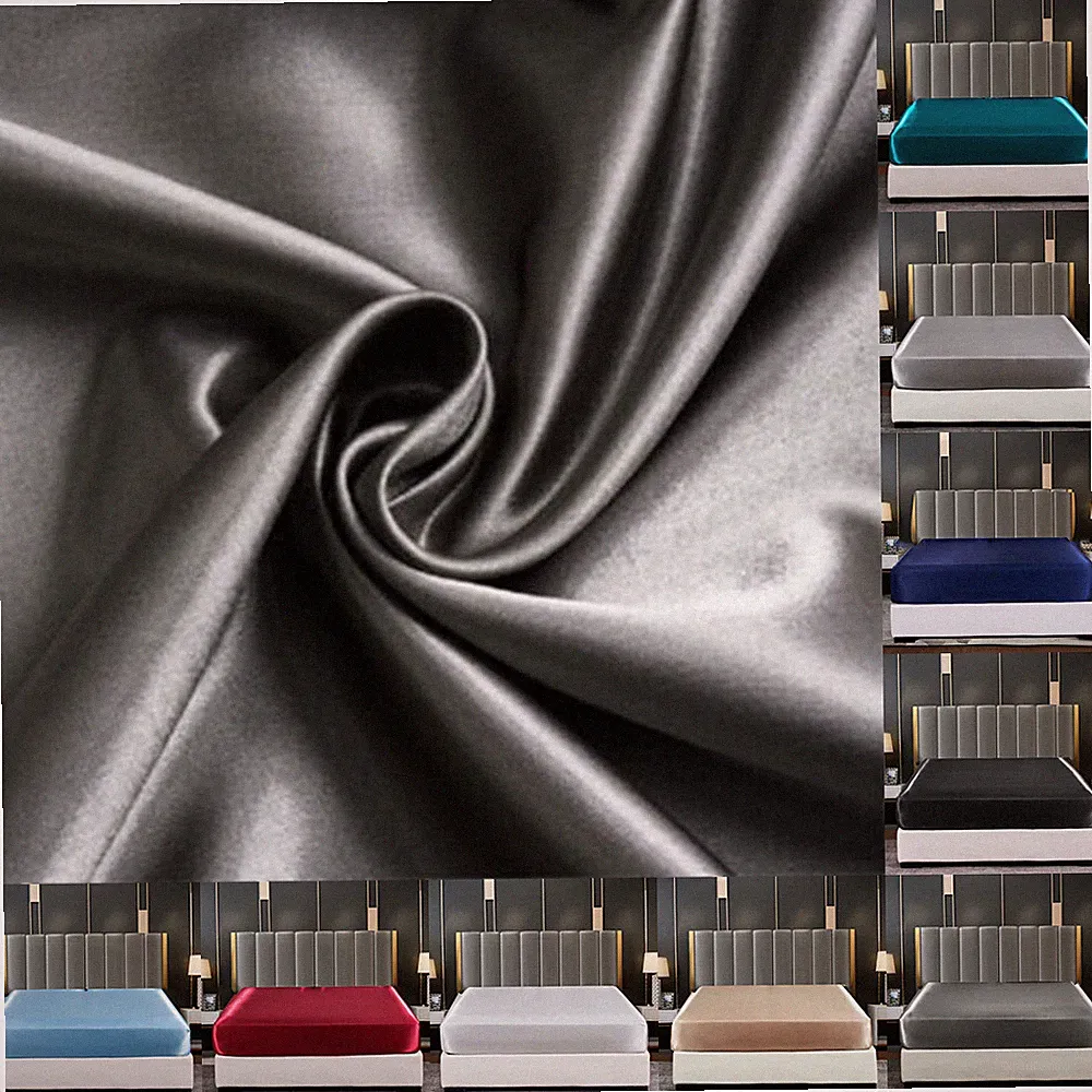 Bed Sheets Satin-Silk Deep Pocket Twin Full Queen King Wrinkle Free Collection