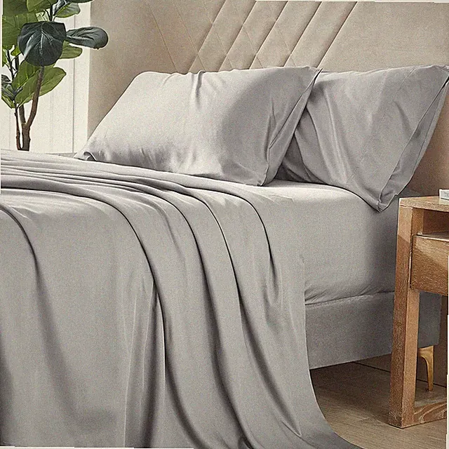BEST BEDDING COLLECTION Soft Egyptian Cotton 1000 TC USA Sizes Silver Solid