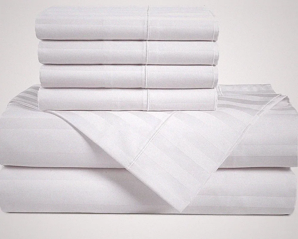Casa Platino 100% Egyptian Cotton King Size Sheets, 6 Piece Bed Set 1000 Thread
