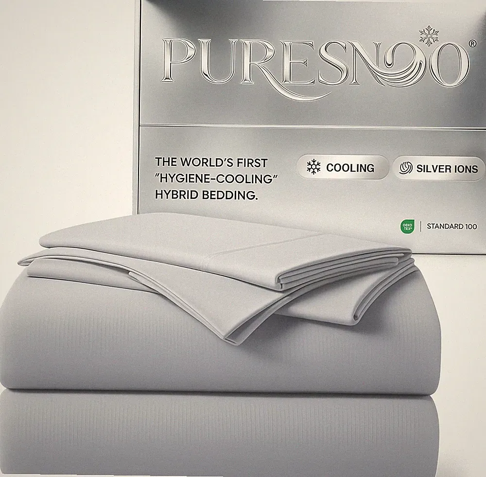 Cooling Sheet Set, Breathable & Ultra-Soft Silver Infused Bed Sheets Set for Hot