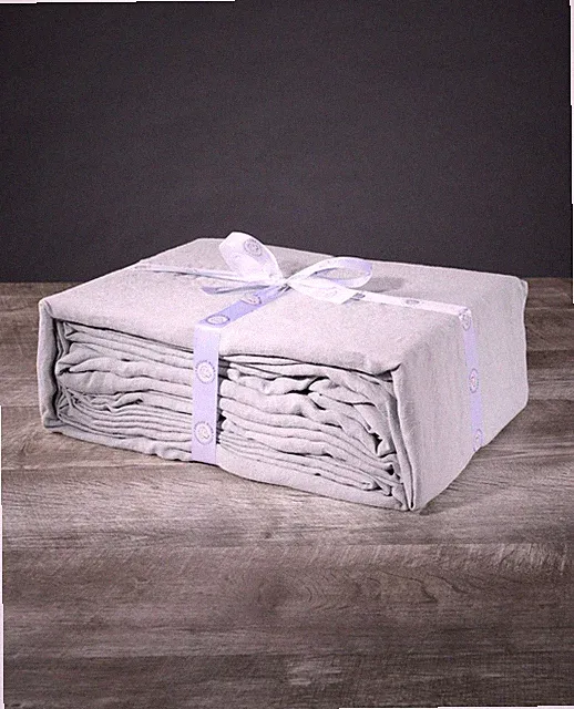 Delilah Home Hemp Light Green Queen Sheet Set