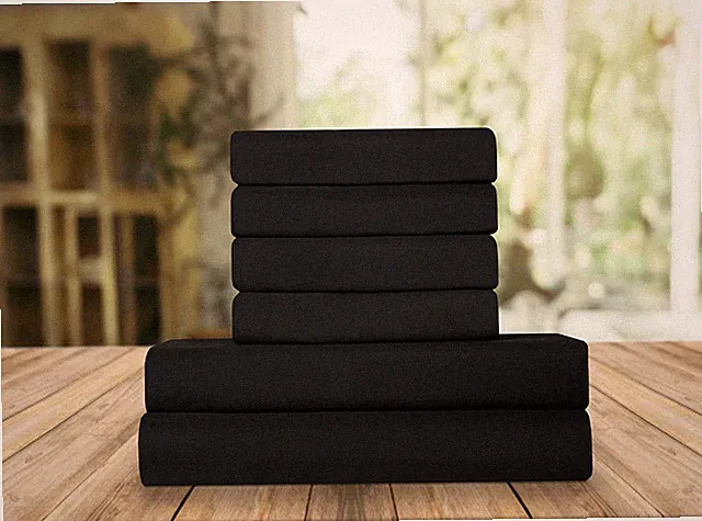 Elegant Comfort Luxury Soft Bed Sheets 1500 Premium Hotel Quality Full, Black