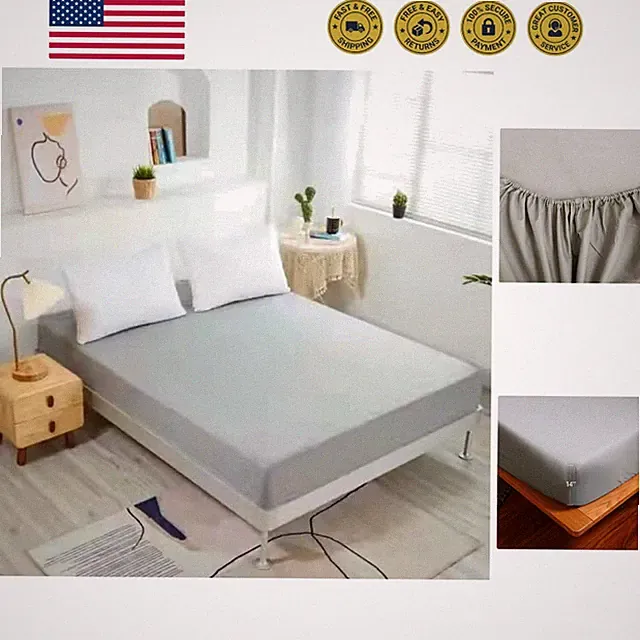 Fitted Sheet-Deep Pockets-Soft Microfiber-Easy Care-Shrinkage and Fade Resist...