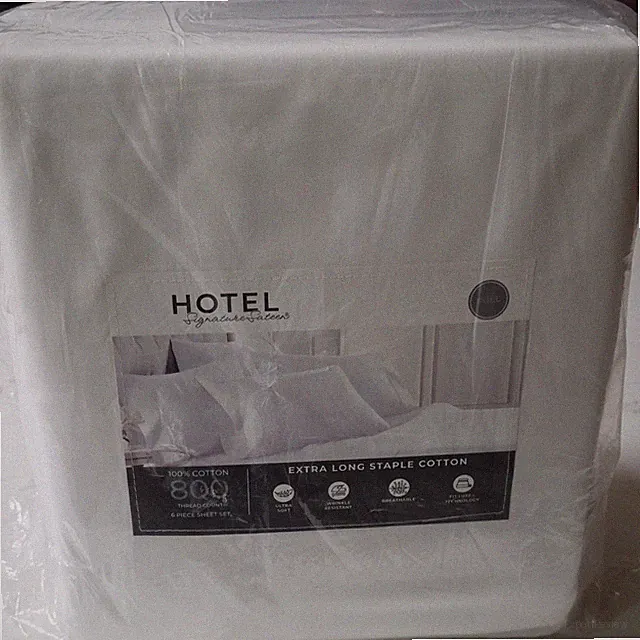 Hotel Signature Sateen Full 800TC 100% Cotton Sheet Set White Ultra Soft 6pc