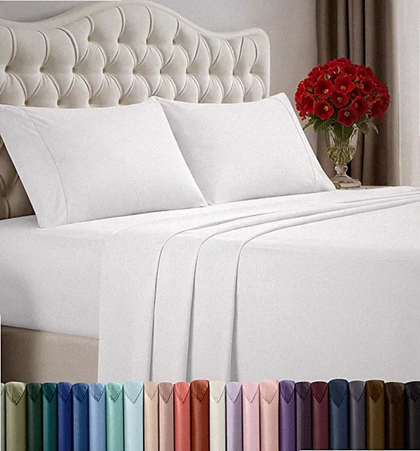King Sheet Set 4 Piece Bed Sheets for King Size Bed, Hotel Luxury, Extra Soft...