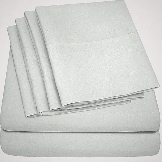 Luxury 6 Piece Kitchen Split King Bed Sheet Set With Elastic Corners And Straps
