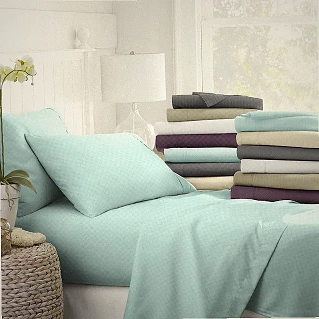 Luxury Soft Embossed 4PC Sheets Set by Kaycie Gray -Checkered, Chevron and More