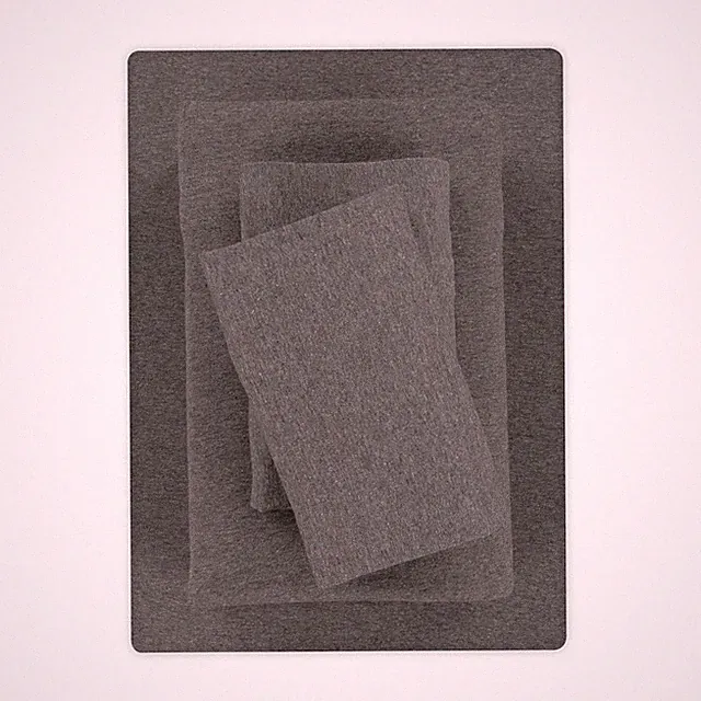 Mainstays Cotton Rich Extra Soft Jersey Bed Sheet Set, Queen, Charcoal, 4 Pieces