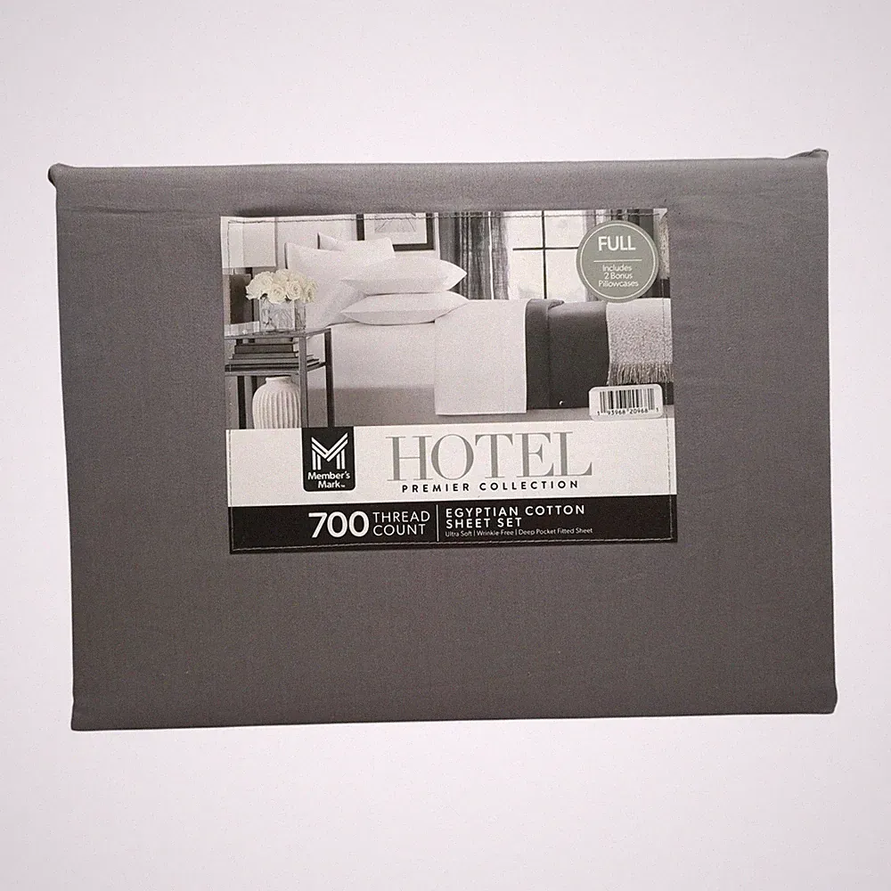 Member's Mark Egyptian Cotton 6pc Sheet Set, 700 Thread Count, Full (Zinc)