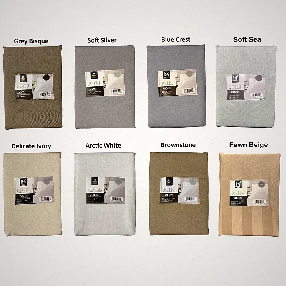 Members Mark 700-Thread-Count Solid Egyptian Cotton Pillowcases, Set of 2