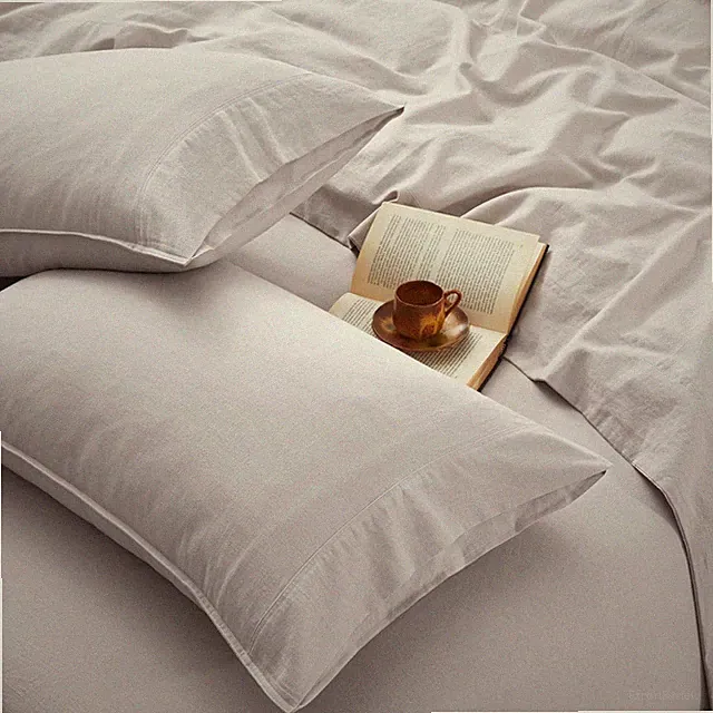 OnlySet 4Pcs Organic Linen Sheets Queen Size, 100% Queen, Natural