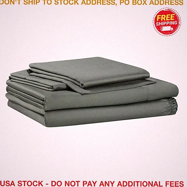 Queen Sheet Set 100% Tencel Lyocell 4pc Cooling Sateen Bed Sheets Sage Green 4P
