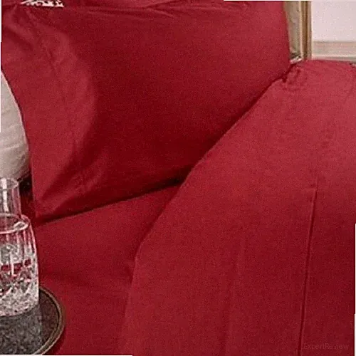 Red Solid 4 Pc Bed Sheet Set Choose Size's 1000 Thread Count 100% Egyp Cotton