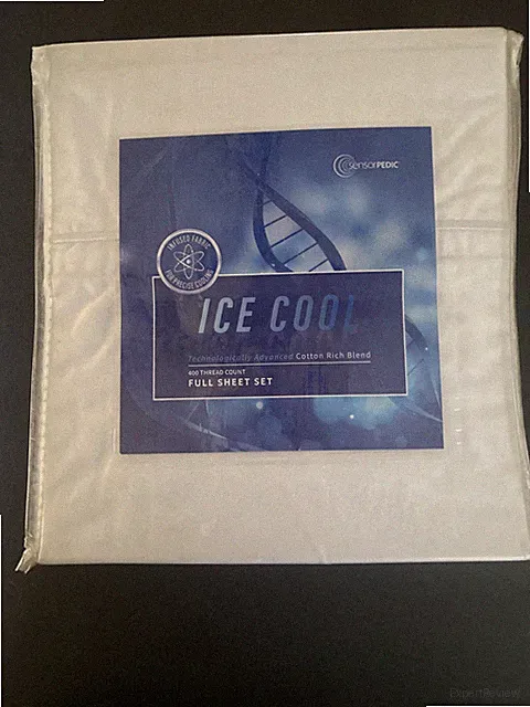 SensorPedic Ice Cool 400 Thread Count Bedsheet Full Size Sheet Set White