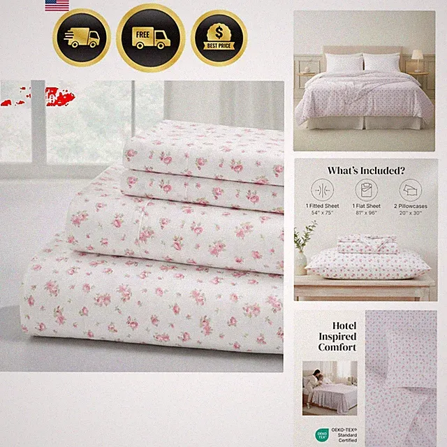 Silky Soft Microfiber and Wrinkle Free Sheets - Luxurious Microfiber Bed Shee...