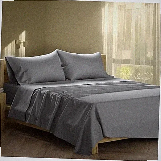 Size Sheets Set Cotton - 500 Thread Count 100% California King Dark Grey
