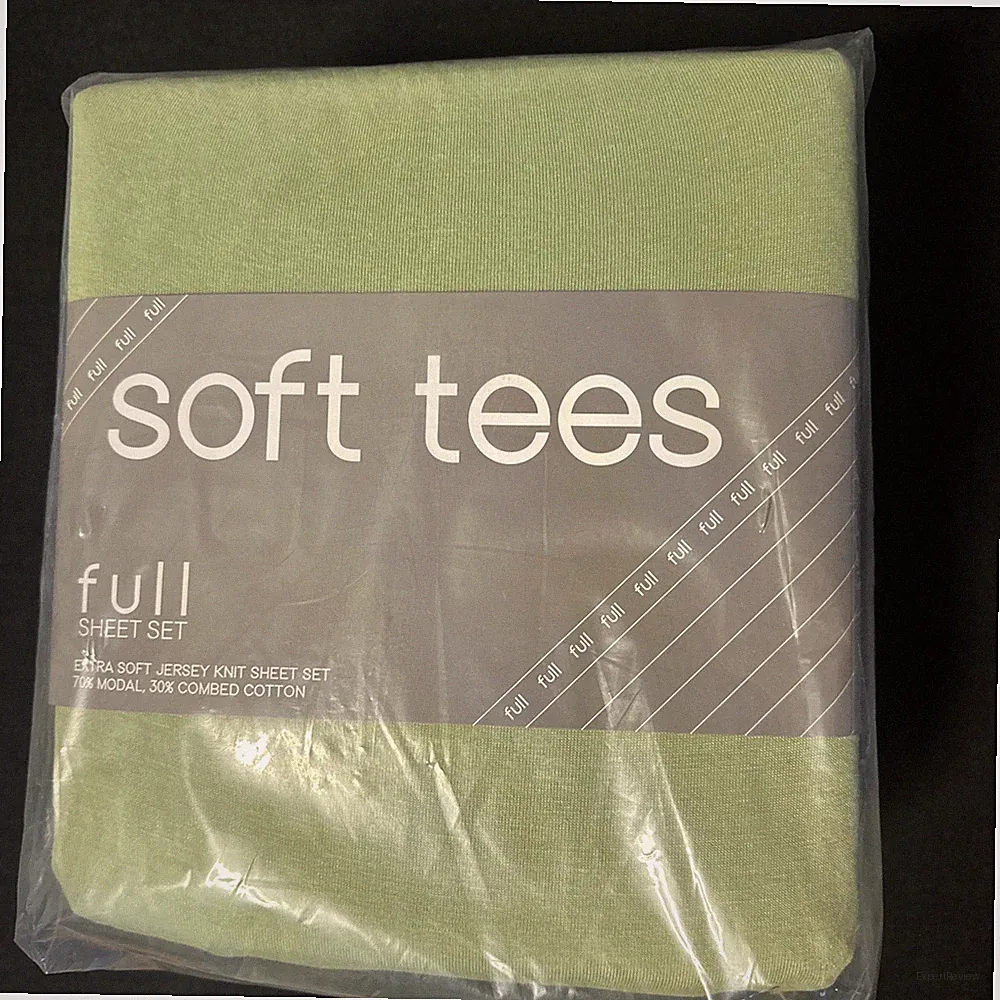 Soft Tees Jersey Knit Full Sheet Set Modal Cotton Breathable Cozy Bed Sheets New