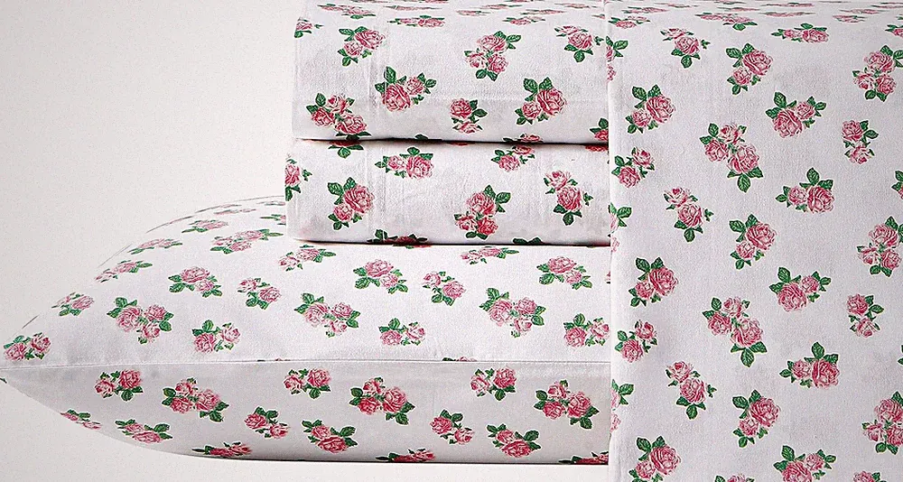 Twin Bed Sheets, Cotton Percale Bedding Set with Matching Pillowcase, Crisp &