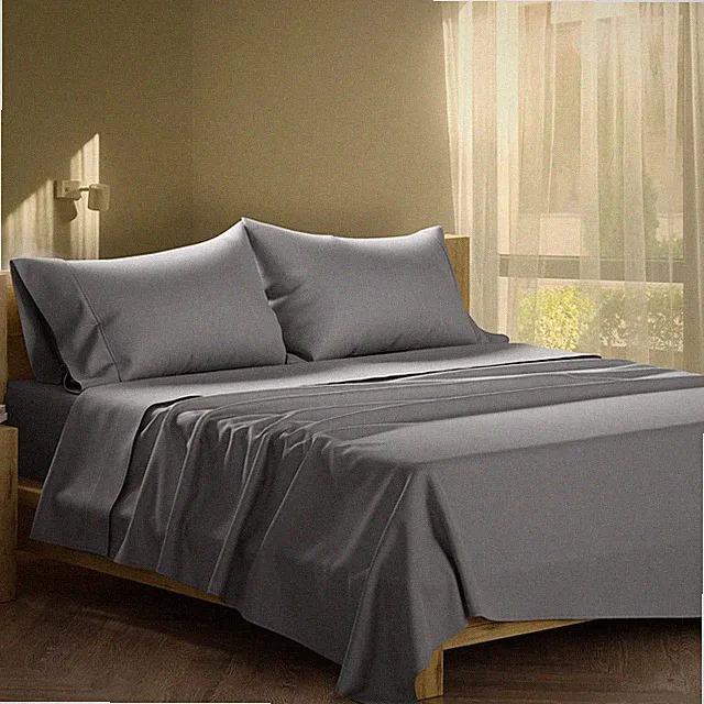 Ultra Soft 500 Thread Count California King Sheets Set - Dark Grey 4PC