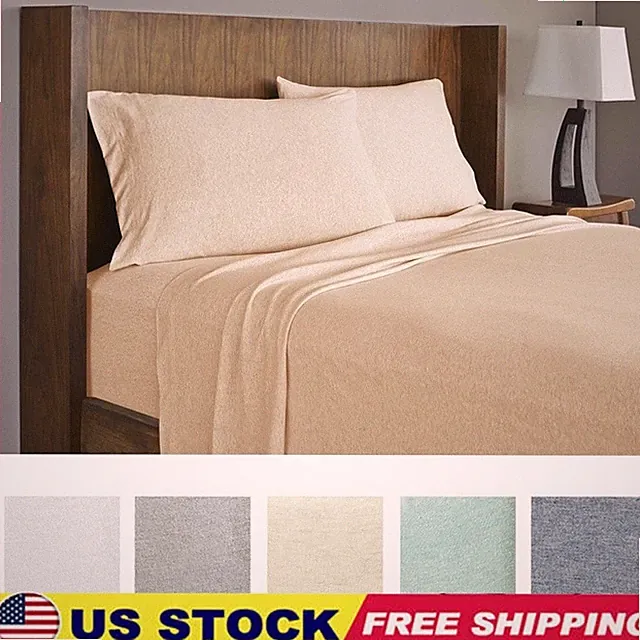 Ultra Soft Cotton Modal Jersey Knit Sheet Set Cozy Durable Bed Bedding New