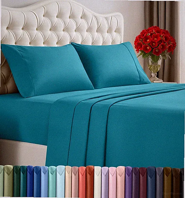 Utopia Bedding California King Sheet Set – 4 Piece Bed Sheets for Cal King Si...